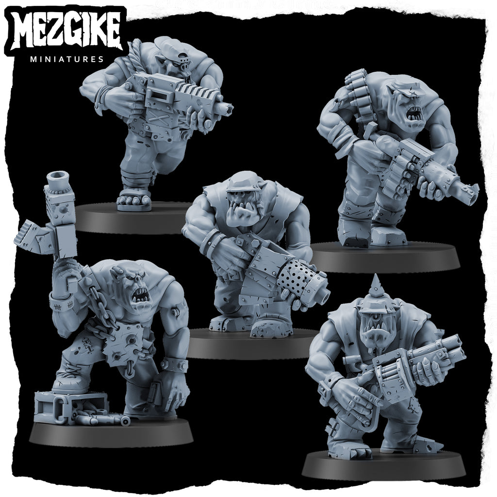 おかめWARHAMMER Orc shoota gruntz, multi-part set (Digital Download) – Mezgike